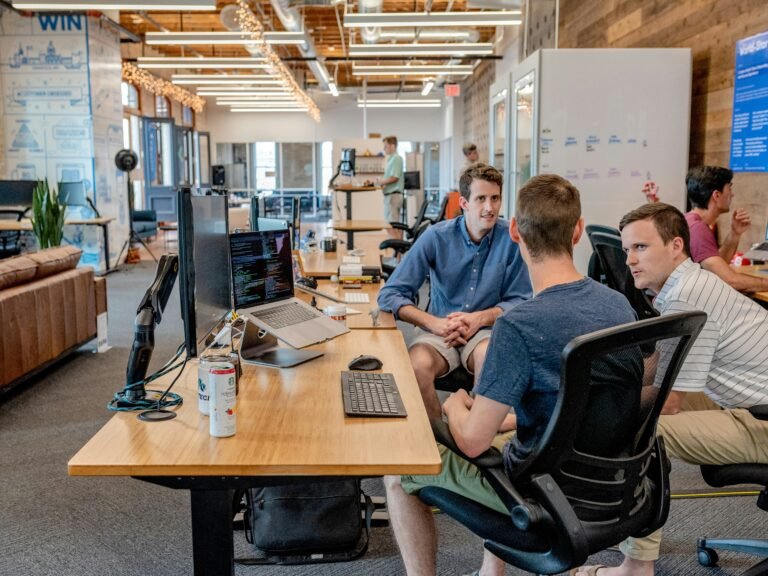 Team planning a small business marketing strategy